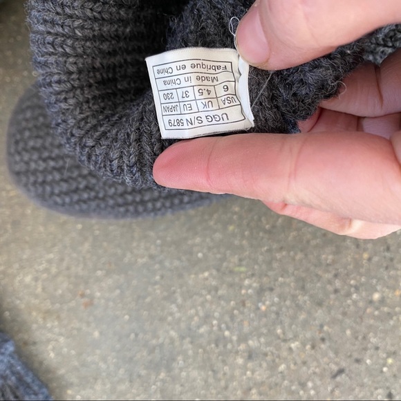 UGG classic argyle sweater knit boot gray 6 - Picture 6 of 6